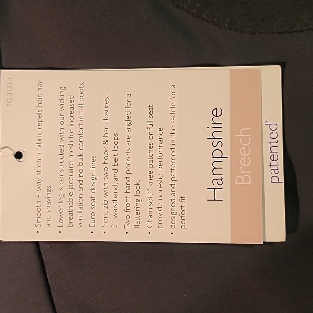 NWT Irideon Hampshire Full Seat Breech Size 28 - Picture 4 of 7